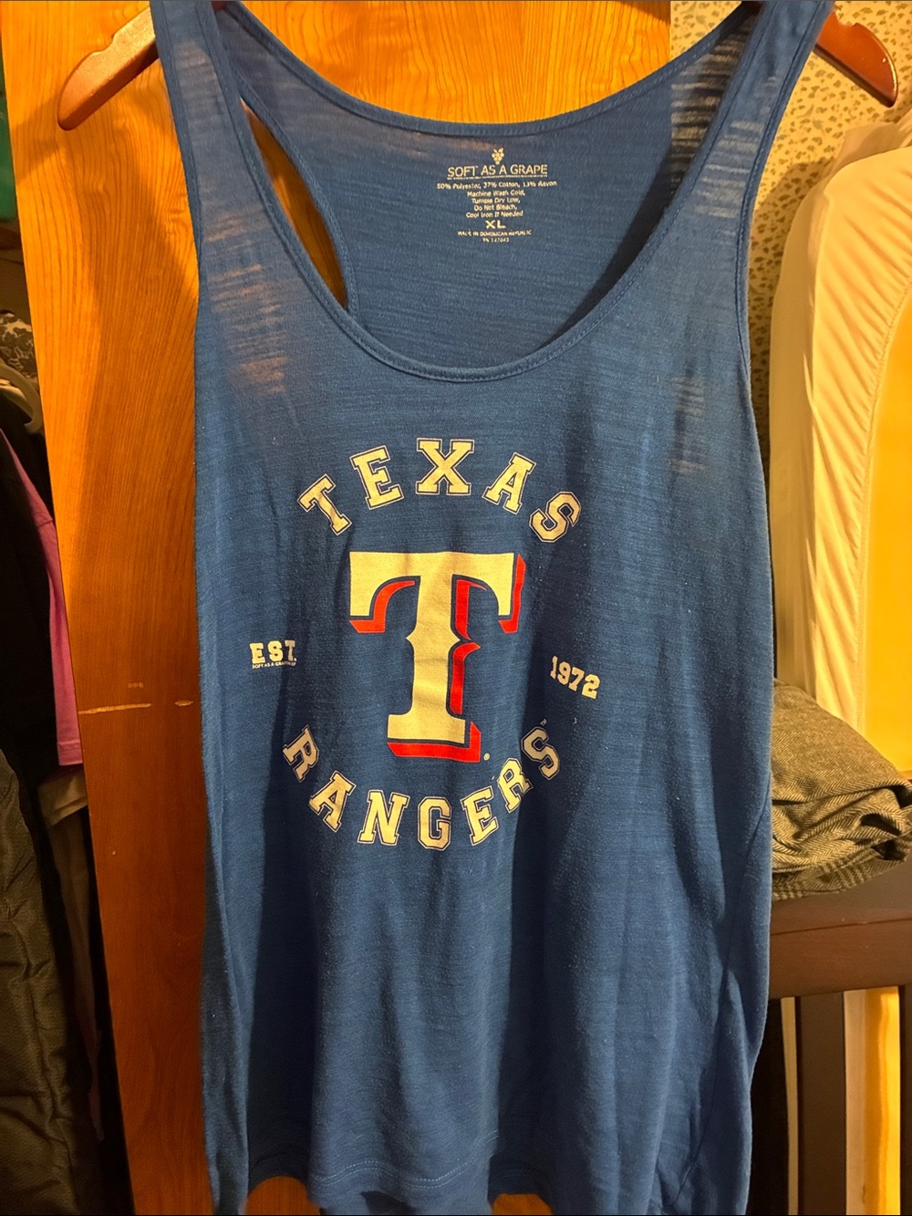 Texas Rangers Blue Tank Top - Women's